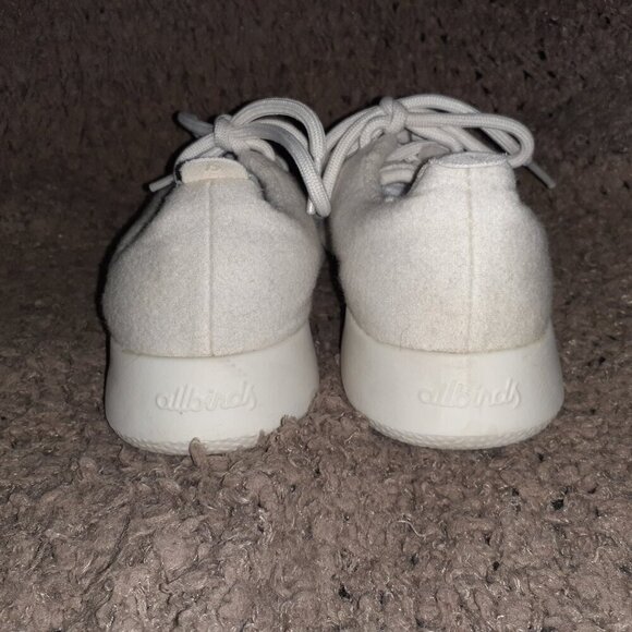 ALLBIRDS-Wool Runners Shoes-Cream Merino Sneakers-Sz 7-Excellent - Picture 6 of 8